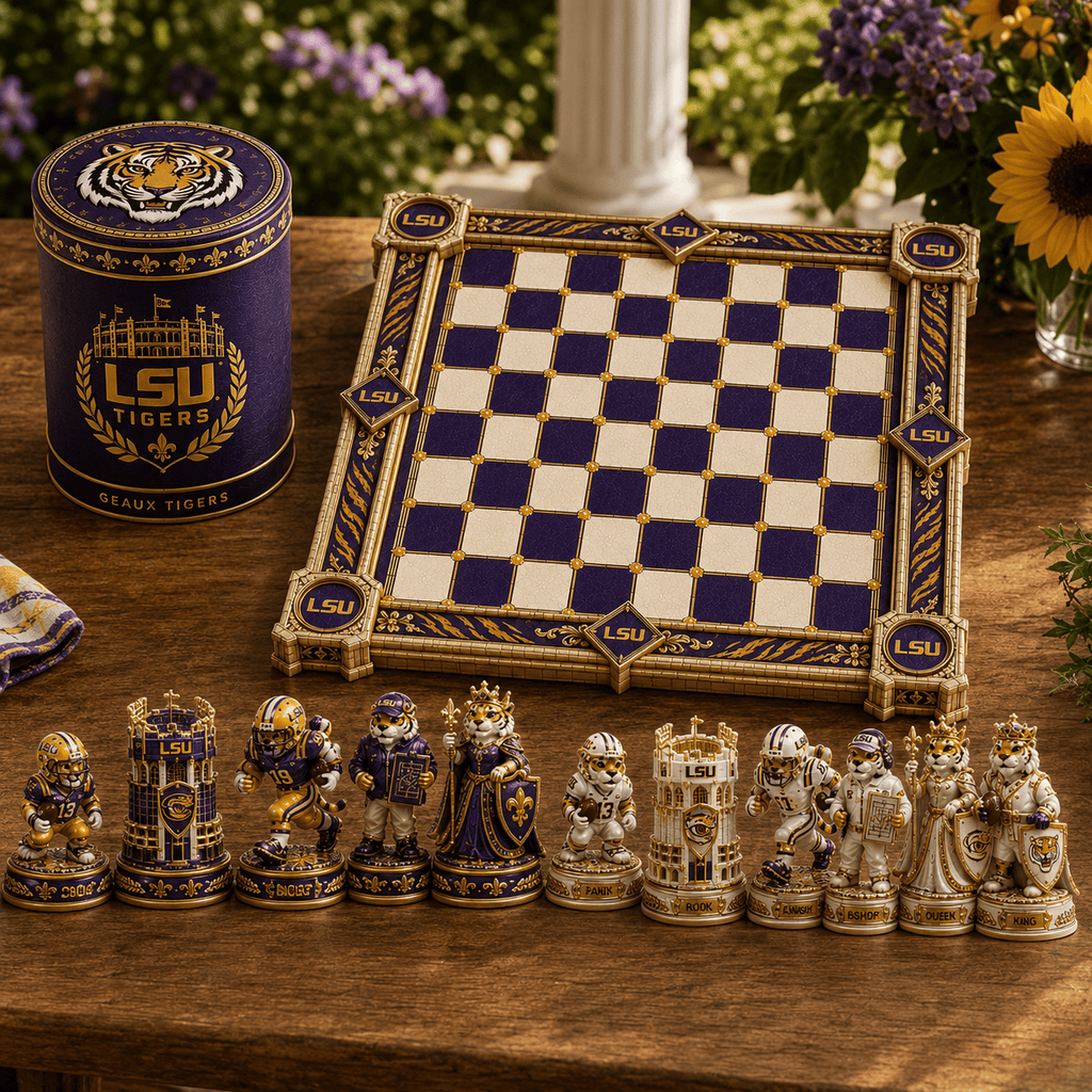 Premium LSU Chess Set NTNA