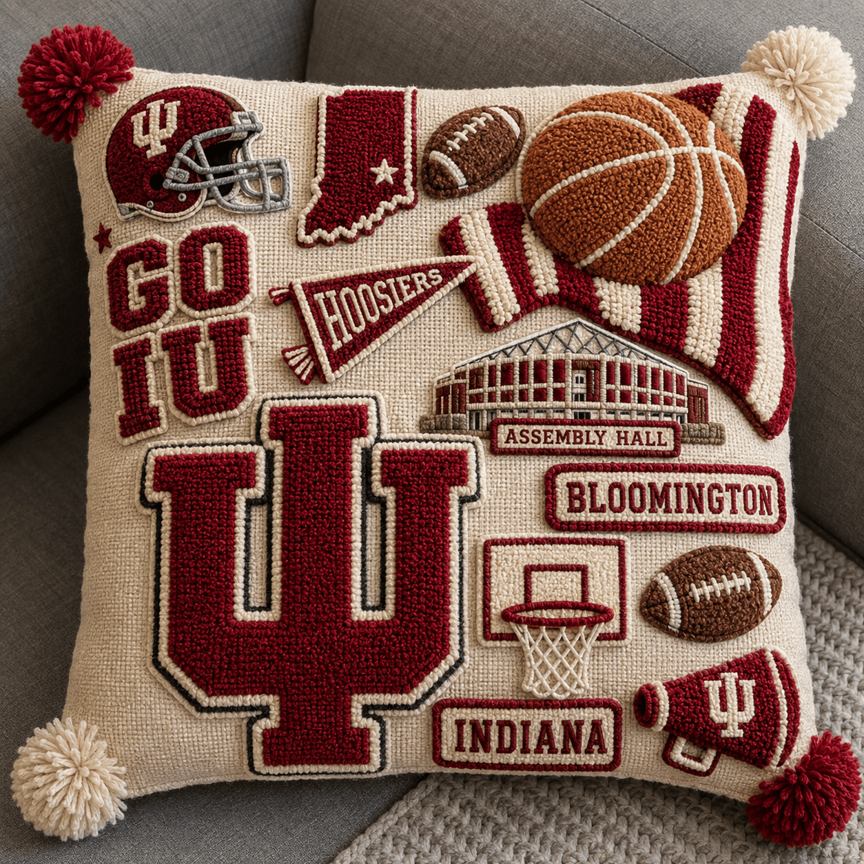 IDH Tufted Sofa Cover & Pillow Set HTTT
