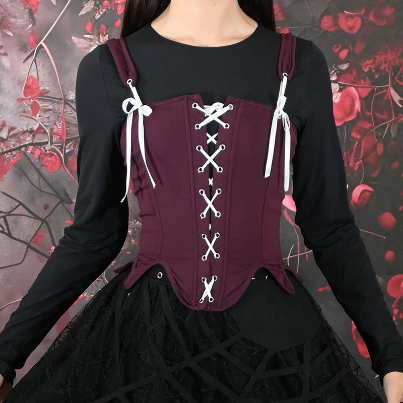 Women Lolita Corset Shaper Ladies Slimming Bandage Corsets Underbust Bustier Vintage Corset Bustier Elegant Streetwear Clothes